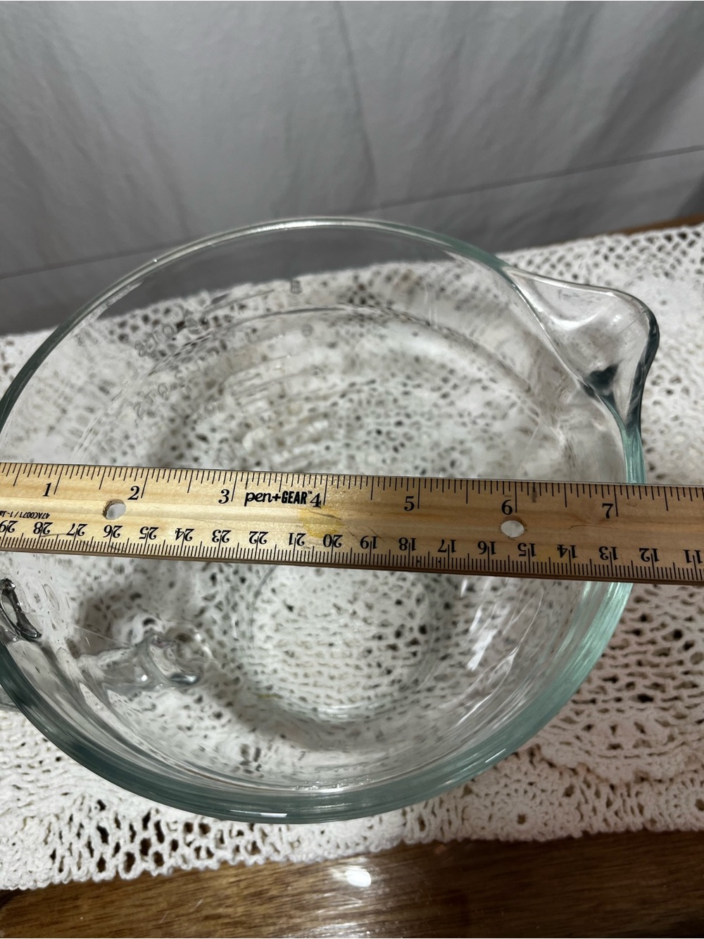 Large Glass Measuring Batter Bowl Heavy Duty 8 Cup 2 Quarts 2000ml Pour Spout - Picture 9 of 9